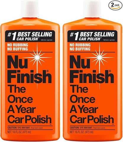 Nu Finish Car Polish, NF-76 Liquid Polish for Cars, Trucks, 16 Fl Oz Each (Pack of 2)