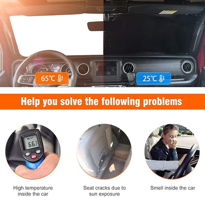 Windshield Sun Shade Compatible with Ford Bronco 2026 2025 2024 2023 2022 2021, Foldable Sun Visor Protector Blocks UV Rays Sunshade for Bronco 2 Door 4 Door Interior Accessories