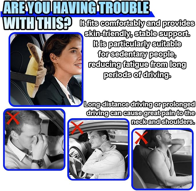 Cute Corgi Dog Car Headrest Pillow- Memory Foam Car Neck Pillow Auto Seat Cushion of Headrests for Pain Pressure Relief- Cartoon Neck Support Cushion with Adjustable Strap for Most Cars (Corgi)