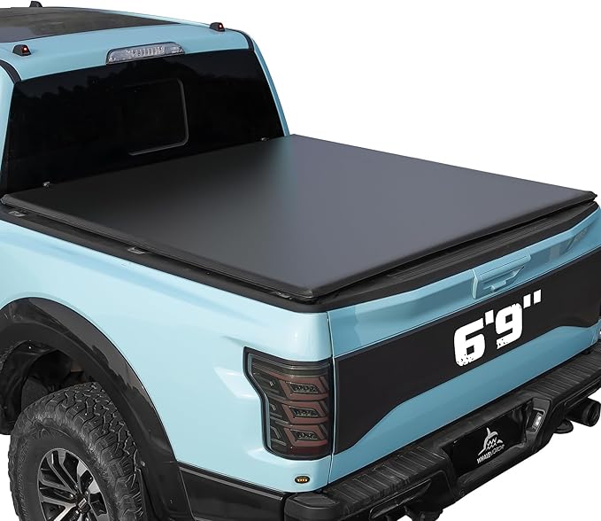 Truck Bed Tonneau Cover Compatible with Ford Super Duty 6.8 ft Standard Box, 1999-2026 F250 F-250 F350 F-350, Soft Roll Up Style