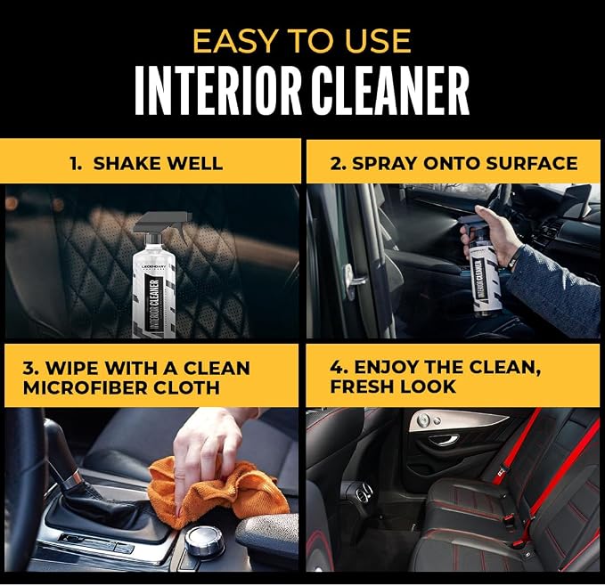 Legendary Interior Cleaner 16oz (2Pack) - All Purpose Interior Detailer & Carpet Cleaner for Cars - Safe on Leather, Plastic, Vinyl, Upholstery & Dashboard - UV Protectant - Tough on Stains & Dirt