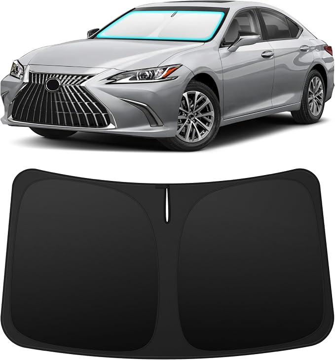 INSAUTO Custom Fit Windshield Sun Shade Accessories for Lexus ES 2019-2025 (ES250/ES350/ES300h), Foldable Front Window Sunshade, UV & Heat Reflector, Keeps Interior Cool, Includes Storage Bag