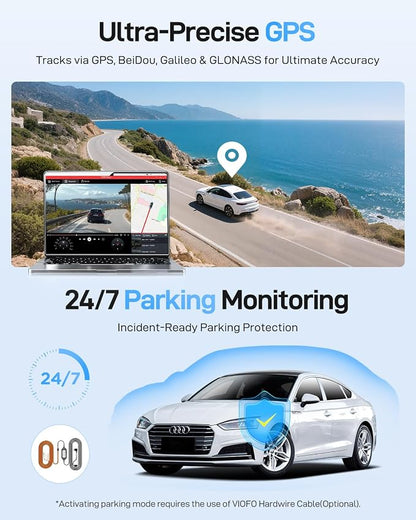 【Bundle: A229U 2CH + HK4 Hardwire Kit】 VIOFO A229 Ultra 2CH Dual 4K Dash Cam Front and Rear, Dual STARVIS 2 IMX678 Sensors & 2-Channel 4K HDR