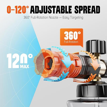 Foam Cannon for Pressure Washer, 1L Car Wash Foam Cannon with 1/4" Quick Connect, Adjustable Snow Foam Lance with Extra Orifice Nozzle & Foam Makers for Cars