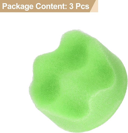 HARFINGTON 3pcs Buffing Sponge Pads 2" Polishing Wheel Waffle Finishing Grip Pad Car Buffer Polisher with Hook and Loop Back for Car Detailing Polishing Waxing, Green
