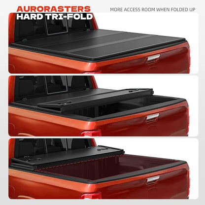 Hard Tri-Fold Truck Bed Cover for 2005-2015 Toyota Tacoma Fits 5FT Bed (60.3") | for Models with or Without The Deck Rail System | Tacoma Accessories 2005-2015