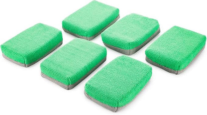 Armour Detail Supply - Block Coating Applicator - Premium Microfiber Suede Car Detailing Pads for Ceramic Coating, Graphene, Wax, and Sealant Application - 6 Pack