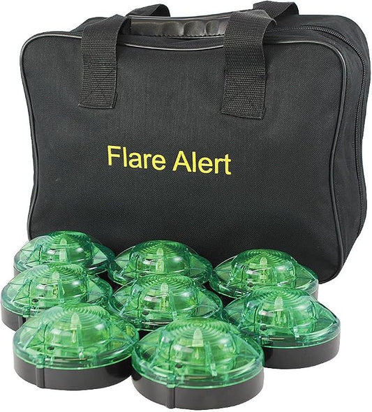 Flarealert LED Road Flare Kit, 1 Watt, Green - B8GBP2ONLY