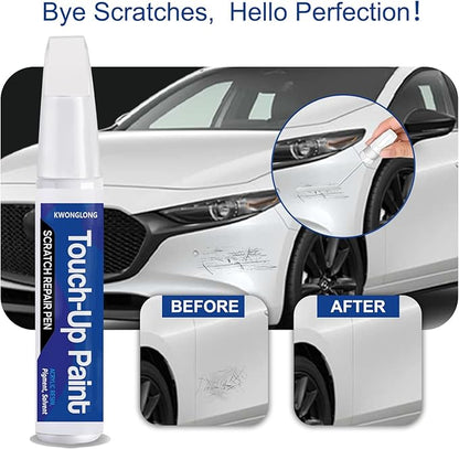 41W Jet Black Mica Touchup Paint Compatible with Mazda, 2-in-1 Scratch Repair Pen Exact Color Match, Car Scratch Repair Pen