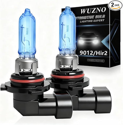 9012 Halogen Headlight Bulb 12V 55W, Auto Light Hir2 For High & Low Beam White 5000K Headlamp Head light Super Bright Long Life 2 pack