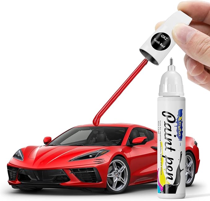 GKZ/WA9075 Torch Red Touch Up Paint Compatible with Chevrolet, DIY Car Paint Scratch Repair, Automotive Paints, Quick & Easy Fix Scratch Repair for Chevy Corvette