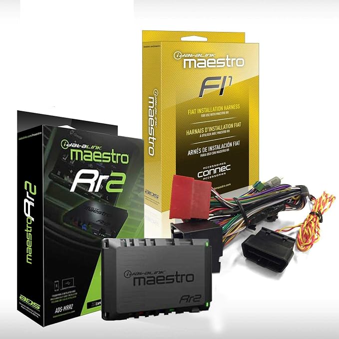 Maestro RR ADS-MRR2 Universal Radio Replacement & SWC Steering Wheel Interface + iDatalink HRN-RR-FI1 Integration Adapter fits Select 2012-up Fiat with Sound of Tri-State Car Freshener Bundle