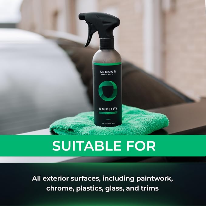 Armour Detail Supply - Amplify Ceramic Detailer: Quick & Easy Gloss Enhancement | Streak-Free, Hydrophobic Formula | Safe on All Vehicles | 128oz