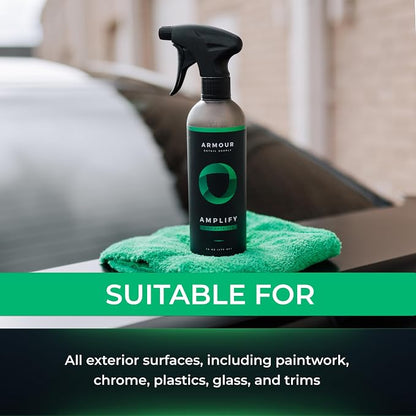 Armour Detail Supply - Amplify Ceramic Detailer: Quick & Easy Gloss Enhancement | Streak-Free, Hydrophobic Formula | Safe on All Vehicles | 128oz