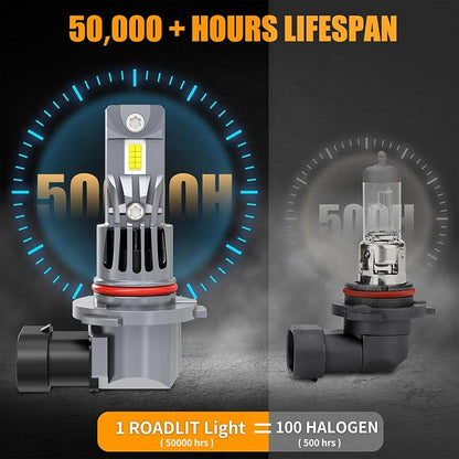 Fit 2005 2006 2007 2008 2009 2010 Lights Bulbs for Nissan Armada, 9005 High Beam 9006 Low Beam and 880 Fog Light Bulb Set, 6500K Cool White, 500% Brightness, Plug and Play - 6 Pack