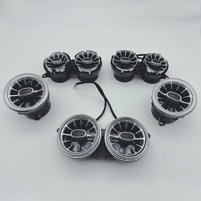 7 Colors Air Vent Ambient Light Fits for Mercedes Benz W222 S-Class 2014-17 | W222 ambient light led ac vents, Sync with car's factory ambient lighting, Complete your cabin's luxury feel, 8 air vent glow