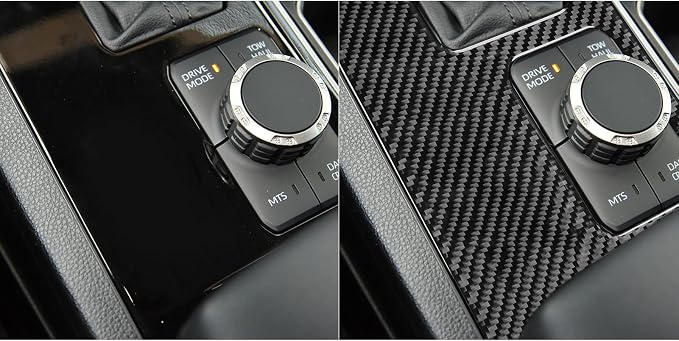 NVCNX Real Premium Carbon Fiber for Toyota Tundra 2022-2026 / Sequoia 2023-2026 2024 2025 Car Center Console Gear Shift Panel Cover Interior Trim Accessories Overlay Sticker 1PC for Rear Wheel Drive