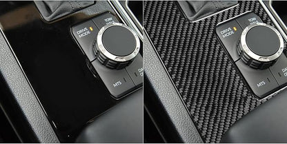 NVCNX Real Premium Carbon Fiber for Toyota Tundra 2022-2026 / Sequoia 2023-2026 2024 2025 Car Center Console Gear Shift Panel Cover Interior Trim Accessories Overlay Sticker 1PC for Rear Wheel Drive