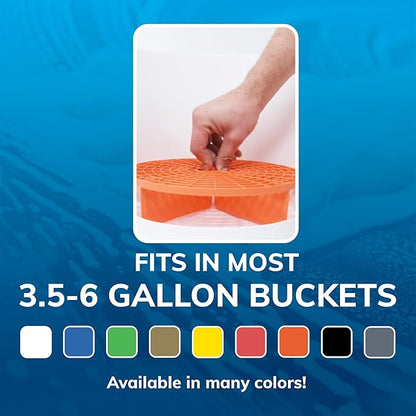 Grit Guard The Original White Bucket Insert - 10" Diameter Car Wash Bucket for Car Washing, Detailing Compatible with 3.5, 4, 5 and 6 Gallon Buckets - Made in the USA