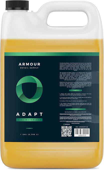 Armour Detail Supply - Adapt Waterless Wash & Quick Detailer and Multi-Use Formula, Streak-Free, UV Protection, Scratch Reducer, 1 Gallon
