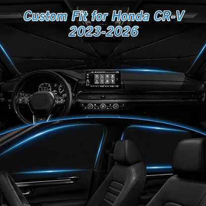 KUST Windshield Sun Shade Umbrella for Honda CR-V 2023 2024 2025 2026 Rear Window Shades 100% UV Protection and Blackout Privacy 5PCS Car Window Covers Accessories