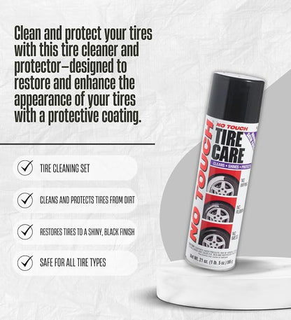 No Touch Tire Care Kit – Wheel Tire Cleaner for Drivers with Random Item