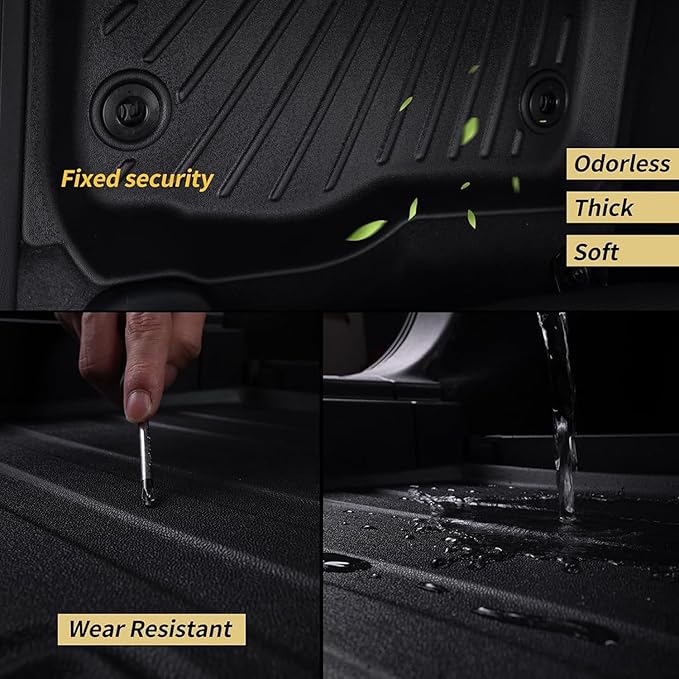 All-New 2025 Floor Mats for Ford Expedition MAX(Only Fit Max 8 Seats / 2nd Row Bench Seat) with Cargo Liners,TPE All Weather Protection Floor Liners with Trunk Mat Covering The Backrest