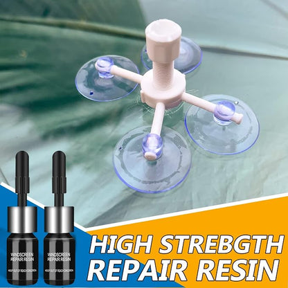 Brennenstuhl Windshield Repair Kit, 2 Pack Windshield Repair kit for Chips and Cracks, Quick Fix for Rock Chip Repair Kit Windshield, Slow Pressure Repair, All car Crack Types Window chip Repair kit