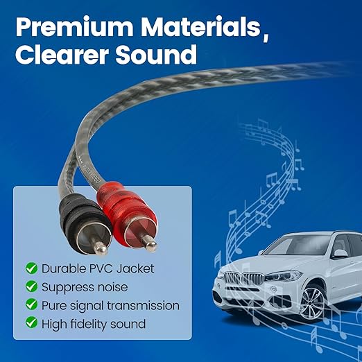 Muzata 8 Gauge Complete Car Amplifier Installation Wiring Kit Subwoofer Amp Install Kit with Power and Ground Cables Speaker Wire Terminals Subwoofer Speaker Audio System M083