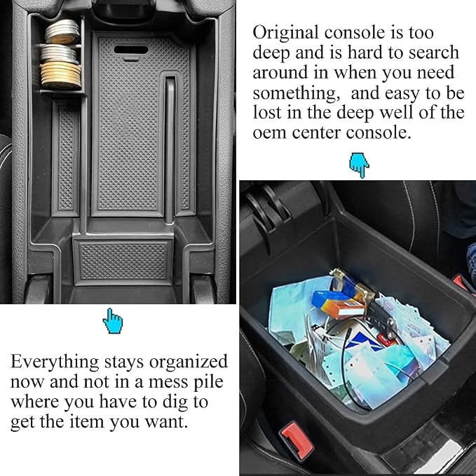 Center Console Organizer Compatible with 2014-2019 Mercedes-Benz Benz CLA-Class CLA45 AMG CLA250/2015-2020 GLA-Class GLA250 GLA45 AMG ABS Armrest Storage Tray Insert Box