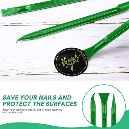 9 Pieces Plastic Scraper Tool Scratch Free Crevice Cleaning Sticker Remover Tool Multipurpose Non Scratch Scrapers for Tight Spaces, Kitchen, Crevices, Auto Detailing, Paint