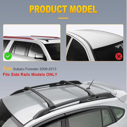 OCPTY Roof Rack Cross Bars Fit for Subaru Forester 2009 2010 2011 2012 2013 Cargo Bars for Cargo Carrier Bag Luggage Kayak Canoe Bike Snowboard Skiboard - Fits Side Rails Models ONLY