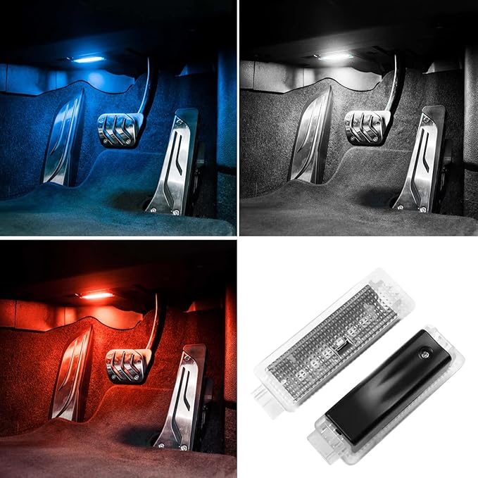 Jaronx Compatible with BMW LED Footwell Ambient Light for 1' F20, 2' F22, 3' F30, 4' F32, 5' F10, 7' F01, X3 F25, X4 F26, Under Dash Ambient Lights Interior LED Atmosphere Lighting