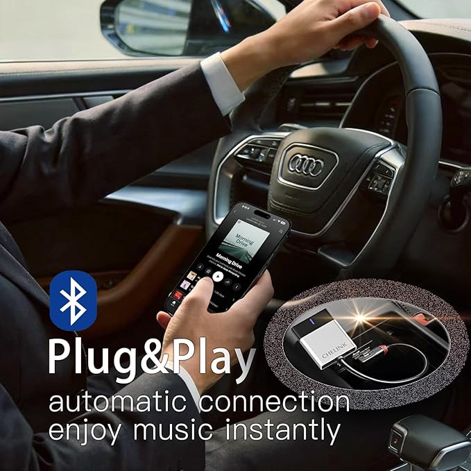 Bluetooth 5.0 Car Adapter for Audi MMI 3G & 2G AMI, Wireless Audio Receiver, Compatible with VW MDI and Mercedes Media Interface