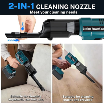 YEX-BUR Cordless Handheld Vacuum for Makita 18V Battery(Tool Only), 240W Powerful Car Vacuum with Brushless Motor, 3-Speed, 5 Filters, Portable Vacuum Cleaner for Home Office Car Pet
