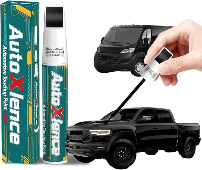 Diamond Black Crystal Pearl-Coat(PXJ/KXJ) Touch Up Paint Compatible with Ram Car Paint Pen Scratch Repair Automotive Scratch Remover Fix Exact Color Match