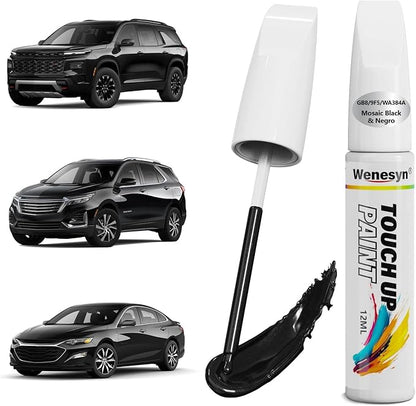 GB8/WA384A Mosaic Black Touch Up Paint Compatible with Chevrolet, Car Paint Scratch Remover for Nicks & Chips Repair, Automotive Paints Exact Match Chevy Silverado/Equinox/Malibu/Traverse