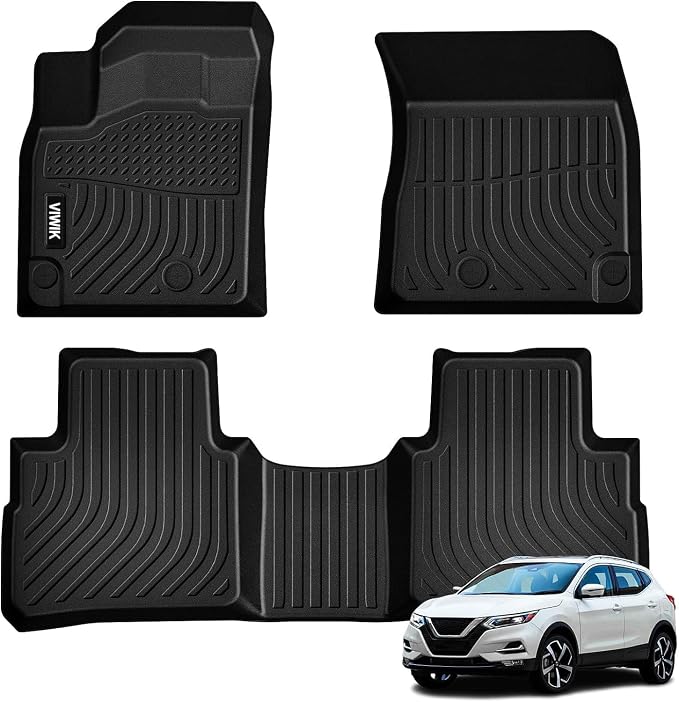 VIWIK Floor Mats for Nissan Rogue 2021 2022 2023 2024 2025 Full Set Car Mats, All-Weather Durable Easy to Clean, Car Floor Mats for SV/SL/Platinum SUV Accessories