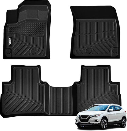 VIWIK Floor Mats for Nissan Rogue 2021 2022 2023 2024 2025 Full Set Car Mats, All-Weather Durable Easy to Clean, Car Floor Mats for SV/SL/Platinum SUV Accessories