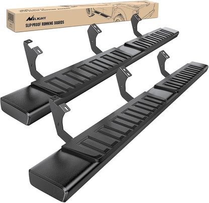 Nilight Running Boards for 2005-2023 Toyota Tacoma Double Cab 4 Full Size Doors 6 Inch Side Step Nerf Bars Black