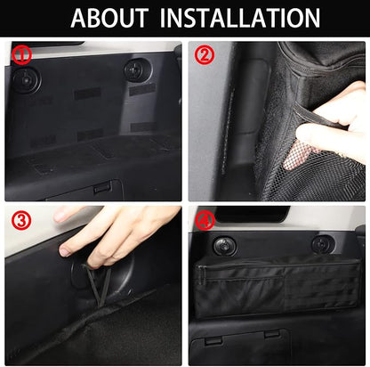 Aunginsy Car Trunk Organizer Compatible with Toyota FJ Cruiser 2007-2021+, 1PCS Left Side Trunk Storage Bag Backseat Hanging Storage Multi-Compartment Oxford Cloth Space Saving Interior Accessories