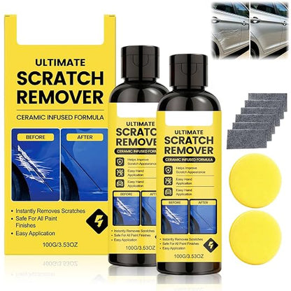 2Pcs NanoPolix Car Scratch Remover,Scratch Repair Paste for Vehicles, Professional Grade Car Scratch Repair Remover, All Paint Colors Polishing Kit, Quick Repair Scratches and Restore Shine