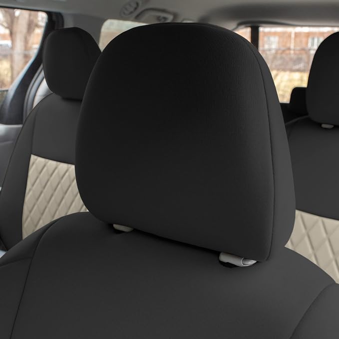 FH Group Custom Fit Car Seat Covers Specifically Made for 2011-2020 Toyota Sienna 7 Seater with Ultraflex Neoprene Water Resistant Automotive Seat Covers - Full Set Beige
