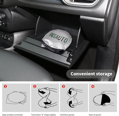 INSAUTO for RAV4 Car Windshield Cover, Windshield Sun Shades Foldable Sunshade for Toyota RAV4 2013-2023 SUV Crossover Front Window Custom Fit Sun Visor Heatshield Protector Car Accessories