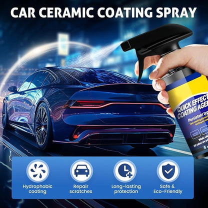 Advanced Car Quick-acting Coating Agent Spray, 2026 New Quick Effect Coating Agent for Car Paint Care Advanced Hydrophobic Nano Ceramic Wax for Vehicles Shine (3PCS)