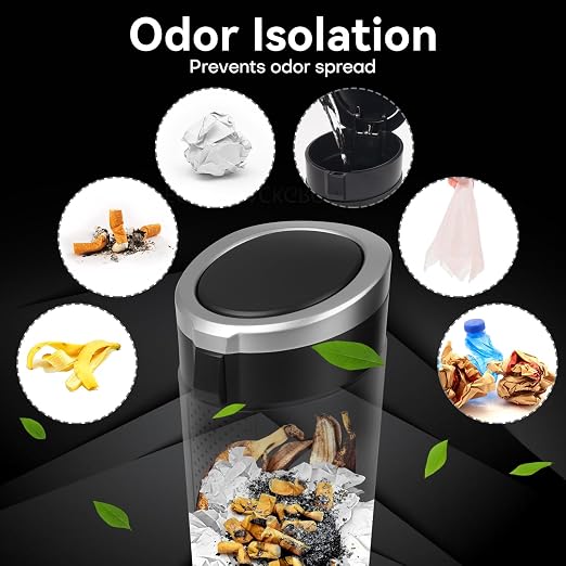 Car Trash Can Bin with Lid - Mini Car Garbage Can Cup Holder-Silver Small Leakproof Vehicle Trash Garbage Can Bin-Automotive Car Organizers and Storage for Back Seat SUV Truck Accessories
