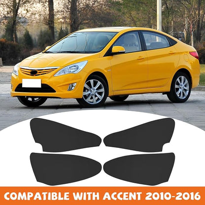 RUIANTE 4pcs Door Panel Cover Trim Replacement Compatible for Accent 2010-2016 Car Interior Accessories (Black)