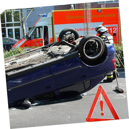 Unomor 4pcs Auto Safety Warning Signs Car Warning Triangle Kit Material Easy to Store Firm Structure for Vehicle Maintenance Construction