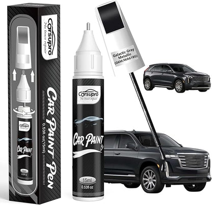 Galactic Gray Metallic(G6M/WA618G) for Cadillac Touch Up Paint Pen, 2 in 1 Car Scratch Remover with Pen Tip and Brush, Precise Color Match for Car Paint Scratch Repair, Quickly and Easily Fix Chips and Nicks