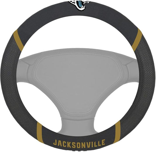 FANMATS NFL Unisex-Adult Embroidered Steering Wheel Cover